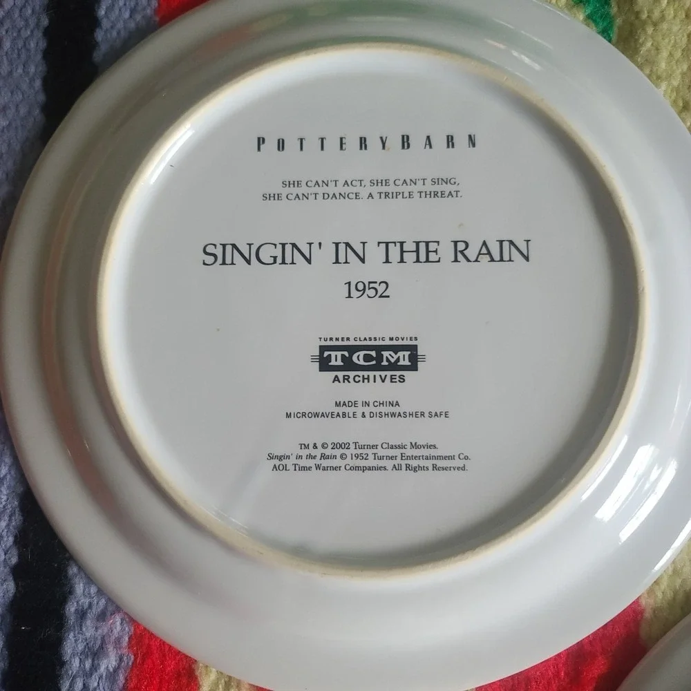 Pottery Barn 2002- 3‎ Classic Movie Plates King Kong Casablanca Singin' Rain